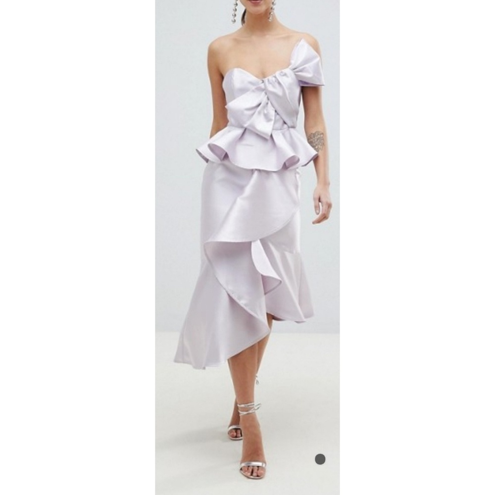 ASOS Structured Pencil Midi Peplum Dress